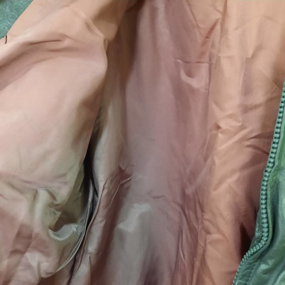 Vintage Members Only| 1980s Gray Leather Bomber Jacket Sz 40 - Picture 10 of 15